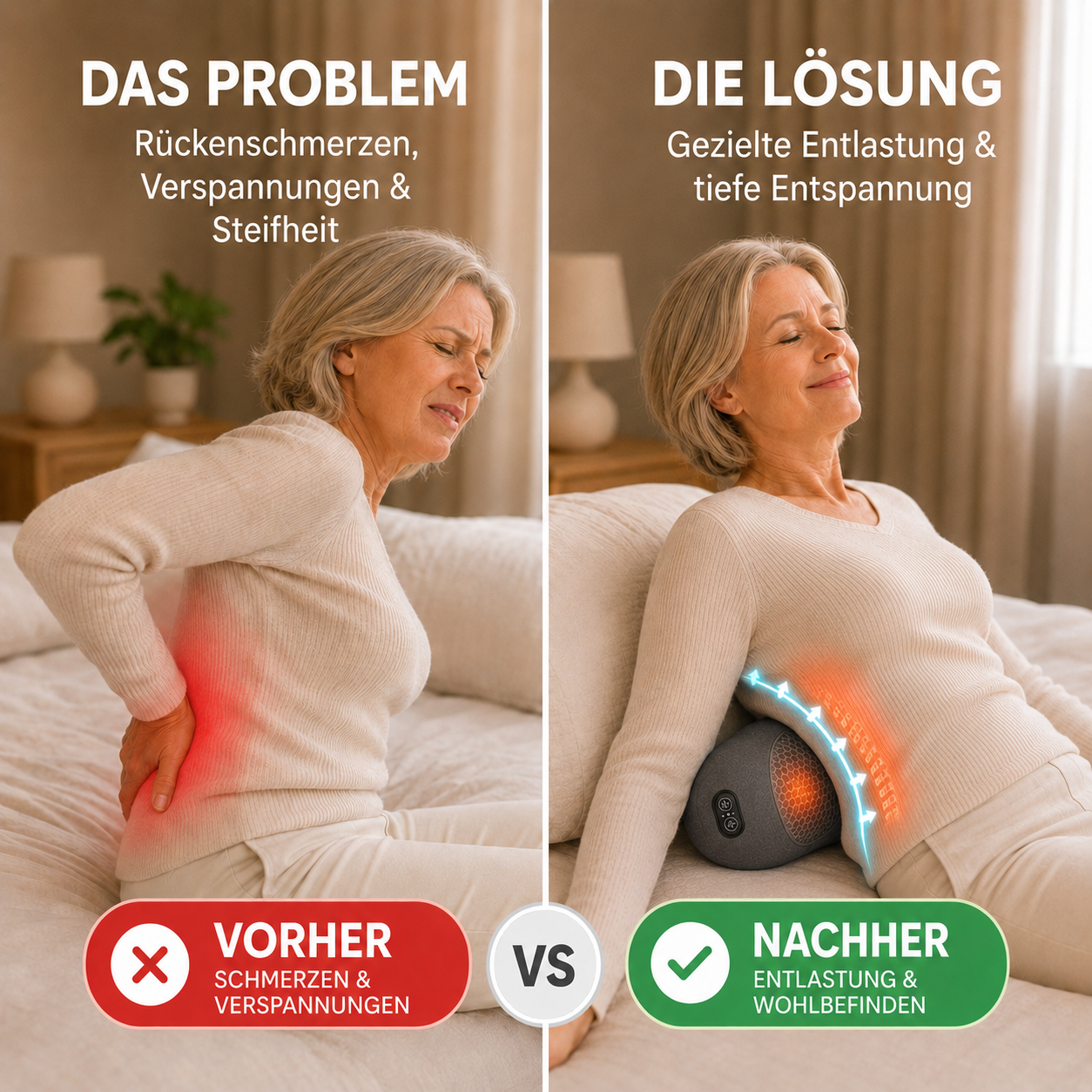 PhysioBack™ 3in1 Rücken Massagekissen - NEU!