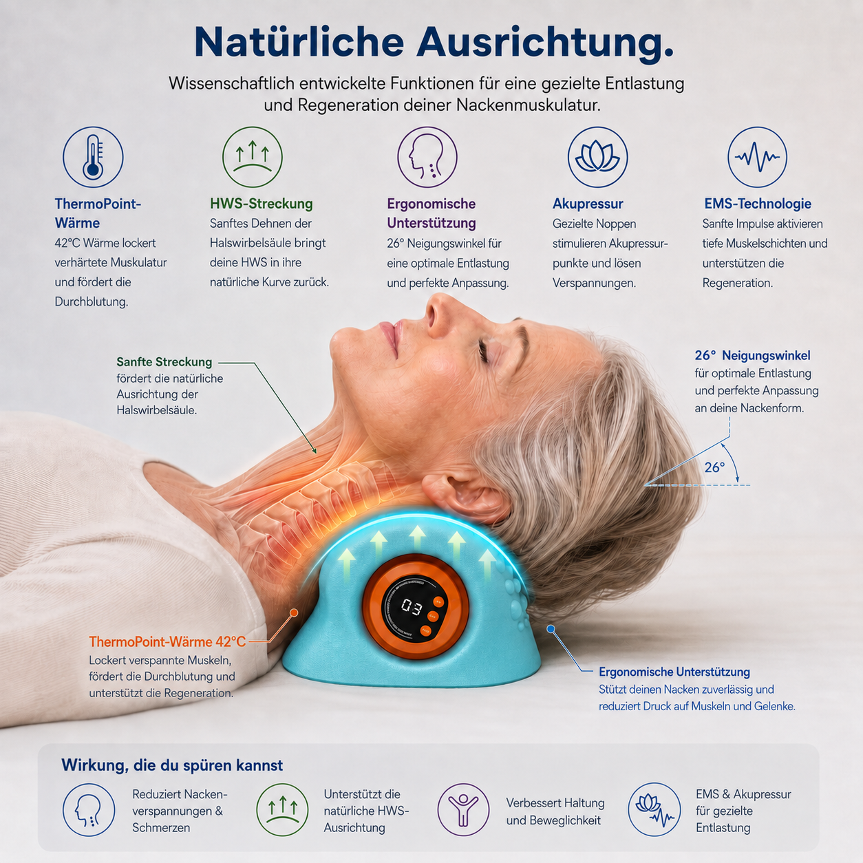 Revitool PhysioPulse™ 5in1 HWS-Korrektor