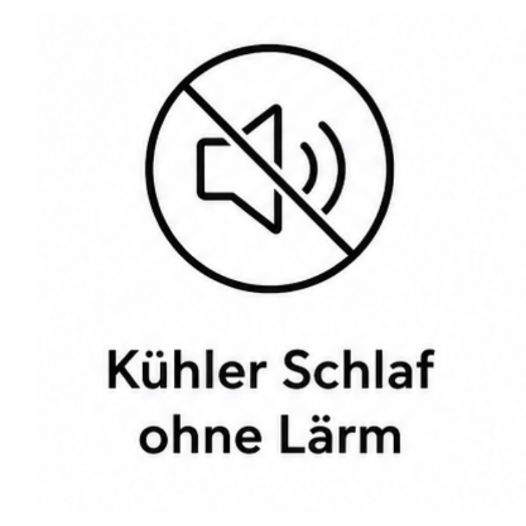<h4><strong>KÜHLER SCHLAF OHNE KLIMA ODER LAUTEN GERÄUSCHEN</strong></h4>