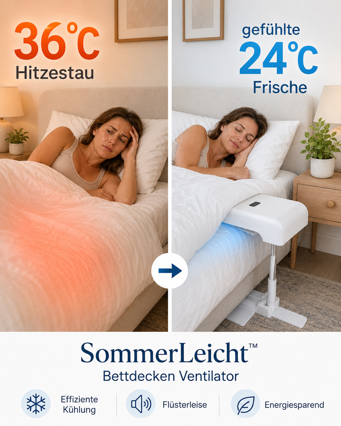 SommerLeicht™ Bettdecken Ventilator - NEU!