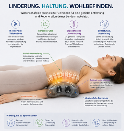 PhysioBack™ 3in1 Rücken Massagekissen - NEU!